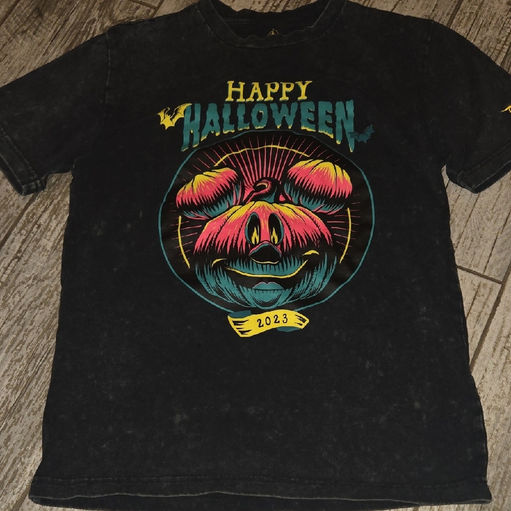 Disney Black T-Shirt with  Pumpkin  (Halloween 2023) logo
